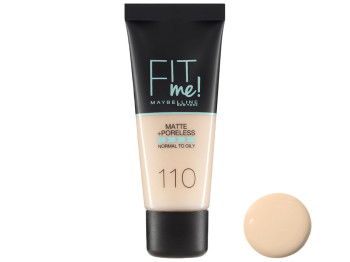 Тональный крем матирующий Maybelline New York "Fit me Matte+poreless normal to oily" тон 110 30мл