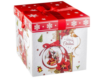 Коробка подарункова картонна "Merry Christmas" 19х19х19см