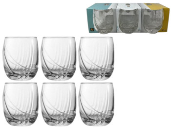 Склянки UniGlass glory, набір 6 шт., низька форма, колір прозорий, 300 мл.