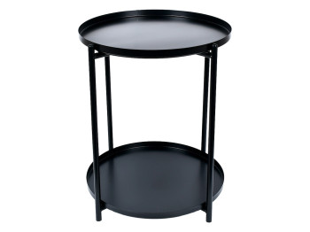 Стол журнальный металлический, чёрный, 52×42см