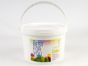 Стиральный порошок бесфосфатный "Best for You Color" для цветных тканей 4кг (ведро) Чехия