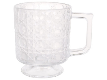 Чашка, скло, 300мл, 7,8×9,5см, колір прозорий