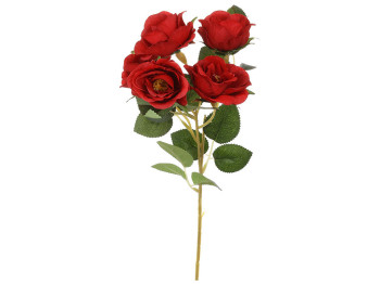 Букет искусственных роз красный, (5 цветков) 44см