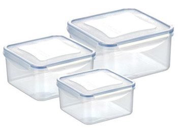 Контейнеры FRESHBOX 1,2л, 2л, 3л квадратные (цена за набор 3шт) 36808