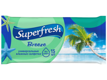 Влажные салфетки универсальные Superfresh "Breeze" 15шт