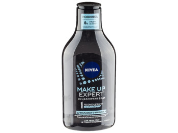 Мицеллярная вода Nivea Make up Expert для снятия базового макияжа с лица и глаз 400мл