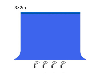 Фон тканинний Puluz PU5214, 3х2 метри, поліефірна бавовна, матова поверхня, колір синій