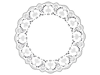 Салфетки бумажные ажурные кондитерские, круглые, D31,5см (цена за упаковку 12шт)