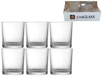 Склянки UniGlass chile, набір 6 шт., низька форма, колір прозорий, 250 мл.