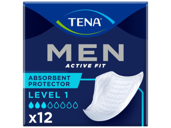 Прокладки урологічні Tena Men Active Fit Level 1, для чоловіків, одноразові, 3 краплі, 12шт