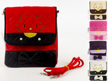 Сумка Hello Kitty шкірзамінник, вертикальна, забарвлення асорті