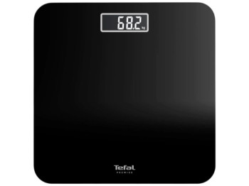 Весы напольные Tefal Premiss, 160кг, 2xААА, закаленное стекло, 30x30х1,8см, цвет черный