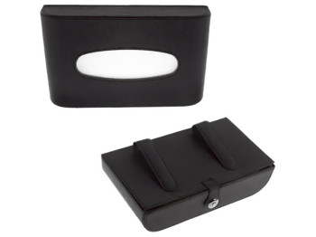 Автомобильная коробка для салфеток на подлокотник, черная