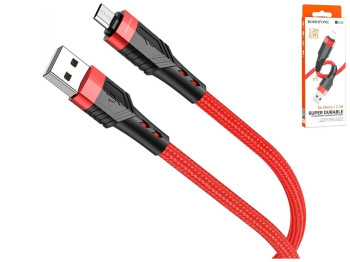 Кабель USB Borofone BU35 Micro 1,2m, Червоний