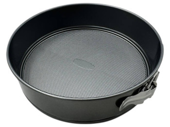 Форма для выпечки, круглая, разъемная, углеродистая сталь, антипригарное покрытие, 24×6,8см, черный