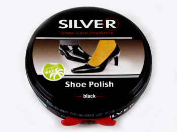 Крем для обуви "Silver" черный железная банка 50мл