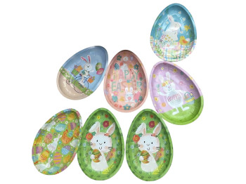 Поднос пасхальный Easter Bunny, различные дизайны, 26×18см (цена за 1шт)