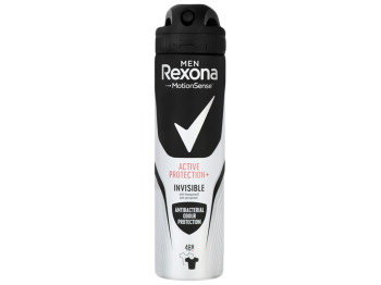 Антиперспирант аэрозоль Rexona men "Антибактериальный и Невидимый на черном и белом" 48ч 150мл