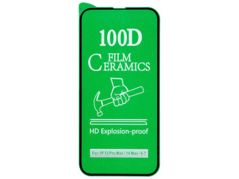 Защитное стекло Film Ceramic for Apple Iphone 13 Pro Max без упаковки Цвет Чёрный