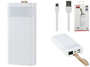 Power Bank XO PR129 PD 20W 22.5W 20000 mAh, Білий