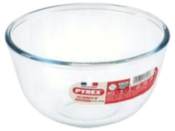 Миска Pyrex 0.7 л, боросиликатное стекло, диаметр 15 см, без крышки