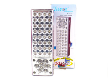 Лампа светодиодная Black Waton 36+9LED на аккумуляторе, зарядка от сети