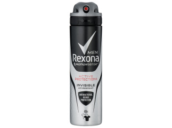 Антиперспирант-аэрозоль мужской Rexona men "Антибактериальный и невидимый на черном и белом" 150мл