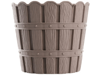 Горшок для цветов Violet House Bamboo Cappuccino, с внутренним сливом, 7 л