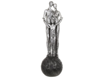 Декоративная статуэтка Family, 9x9x32см, цвет - серебро антик