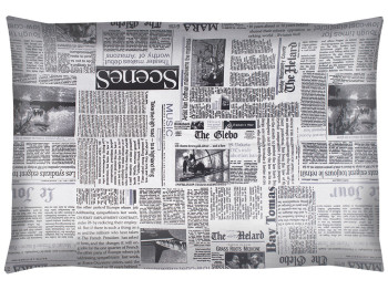 Наволочка 100% хлопок 50х70см Газета 2шт в комплекте