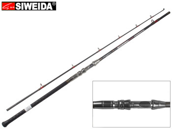 Спінінг штекерний Siweida "Cat Fish" карбон, 8 кілець, 2-секційний 2,55м 200-350г