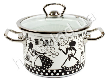 Каструля Idilia циліндрична зі скляною кришкою "Kitchen" 2л.