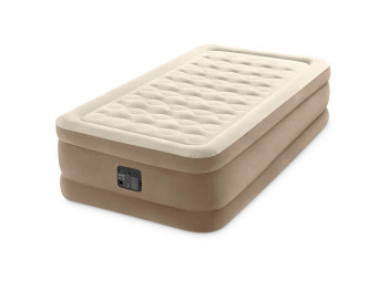 Велюр кровать со встроенным электронасосом 220В. Intex 64426