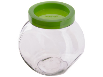 Ємність для сипучих продуктів EverGlass Sweet New 1730мл 15024 (зелена кришка)