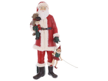 Новогодний декор Санта с игрушками, 13х10х38см