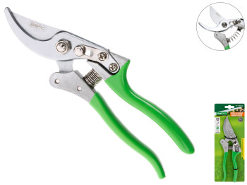 Секатор садовый EmiPro, сталь SK5, алюминий, 21см, цвет зеленый