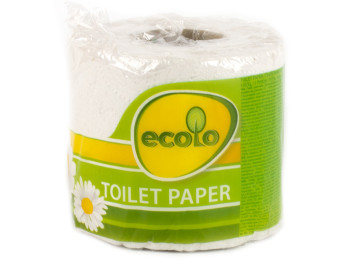 Папір туалетний "Ecolo" двошаровий (ціна за 1 рулон)
