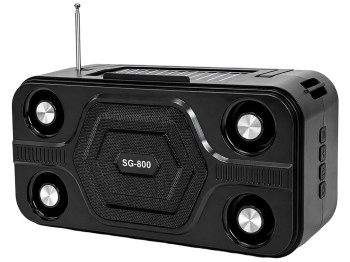 Колонка беспроводная, Bluetooth 5.1, солнечная панель, аккумулятор 3000 мАч, 26,5×11,3×15,1см