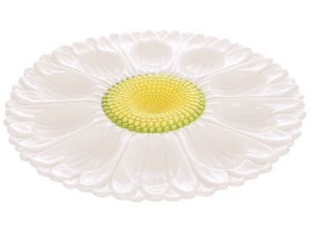 Подставка керамическая для 10-ти яиц Ромашка, 26,5см, цвет-белый