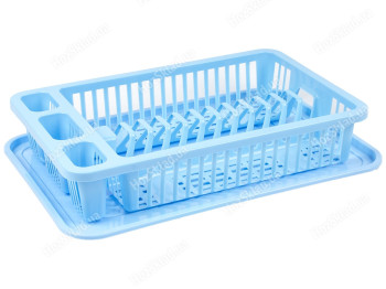 Сушилка для посуды Эконом (цвет - голубой)  Efe plastics 44х30х8см