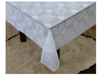 Клейонка вінілова ажурна "Lace" з перламутром беж 1,37x20 метрів (ціна за рулон)