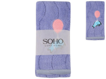 Набор полотенец Soho Dolphin Purple, микрофибра, 25×50см, цвет сиреневый (цена за набор 4шт)