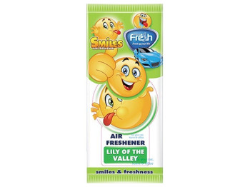 Освежитель воздуха сухой листик Fresh Way "SMILES DRY" Lilly of the Valley SM09 (10/300)