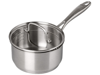 Ковш Pyrex Infinity, из нержавеющей стали, с крышкой, 16 см, 1,25 л