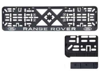 Рамка автомобильная под номер, range rover, хромированный рельефный логотип, цвет чёрный