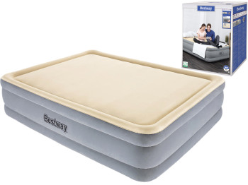 Надувна ліжко покрита флоком вбудований насос 220V Bestway - 67486