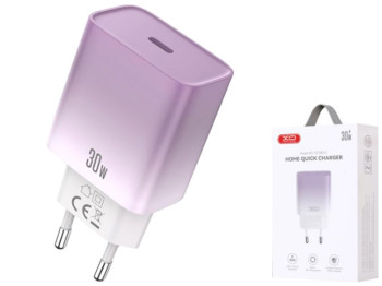 Сетевое Зарядное Устройство XO CE18 1Type-C PD/QC 30W, Цвет Фиолетовый