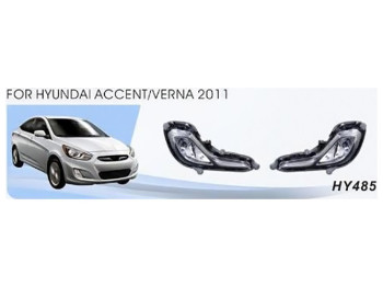 Фары доп. модель Hyundai Accent, Verna 2010-15, HY-485W, 881-27W, эл.проводка (цена за 2шт)