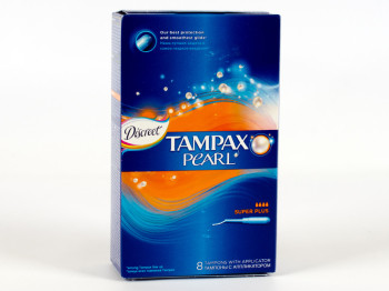 Тампоны Tampax-Discreet Pearl "Super Plus" 8шт 4капли