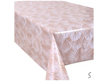 Клеенка Aura, на тканевой основе, ПВХ, 1,40×20м, дизайн Soft Leaf Beige (цена за рулон)